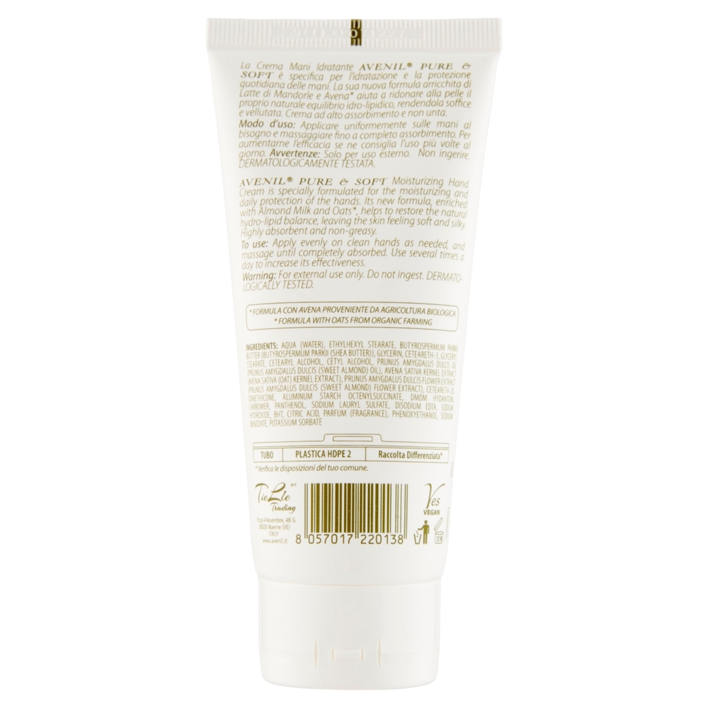 Avenil Pure & Soft Crema Mani Idratante latte di mandorle 100 ml